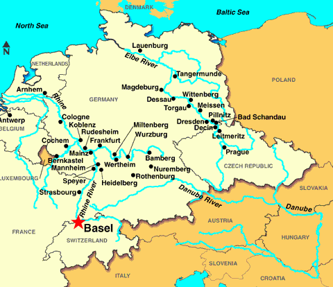 瑞士-巴塞尔地图