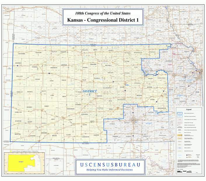 堪萨斯州行政区划图